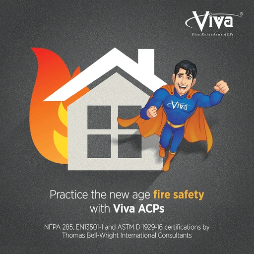 VIVA ACP panels possess fire-retardant properties